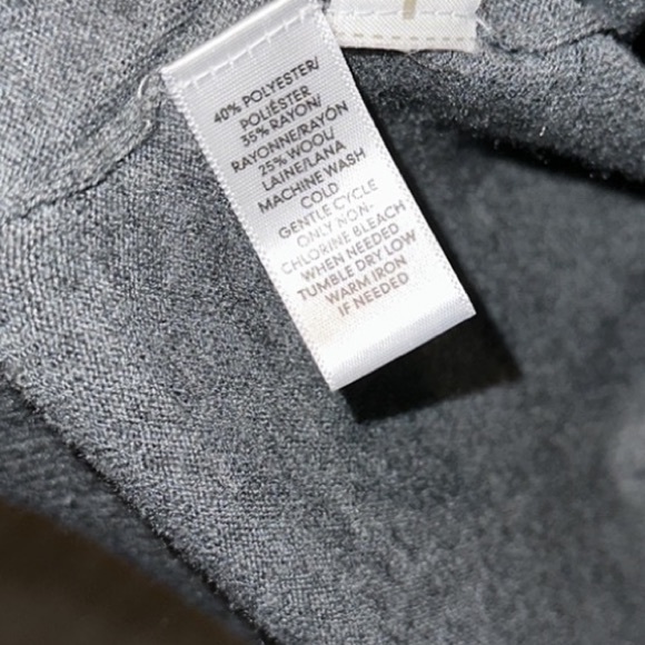 LOFT lightweight wool blend longline open cardigan with front pockets, EUC - Picture 6 of 12